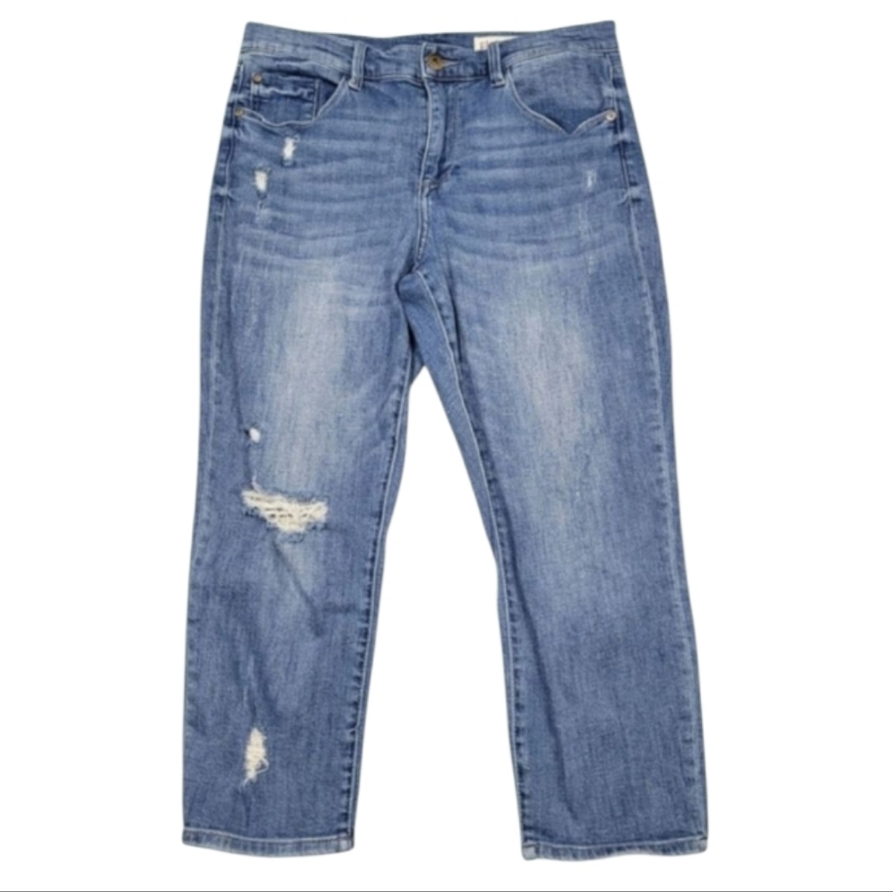 Pistola Women's Distressed Ripped Capri Jeans Size 30 Blue Casual Streetwear